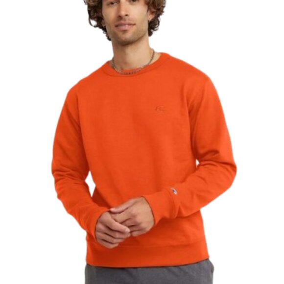 Champion Men's Powerblend Fleece Crew, Orange, 2x - Picture 1 of 3